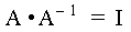 INV(A) A = I